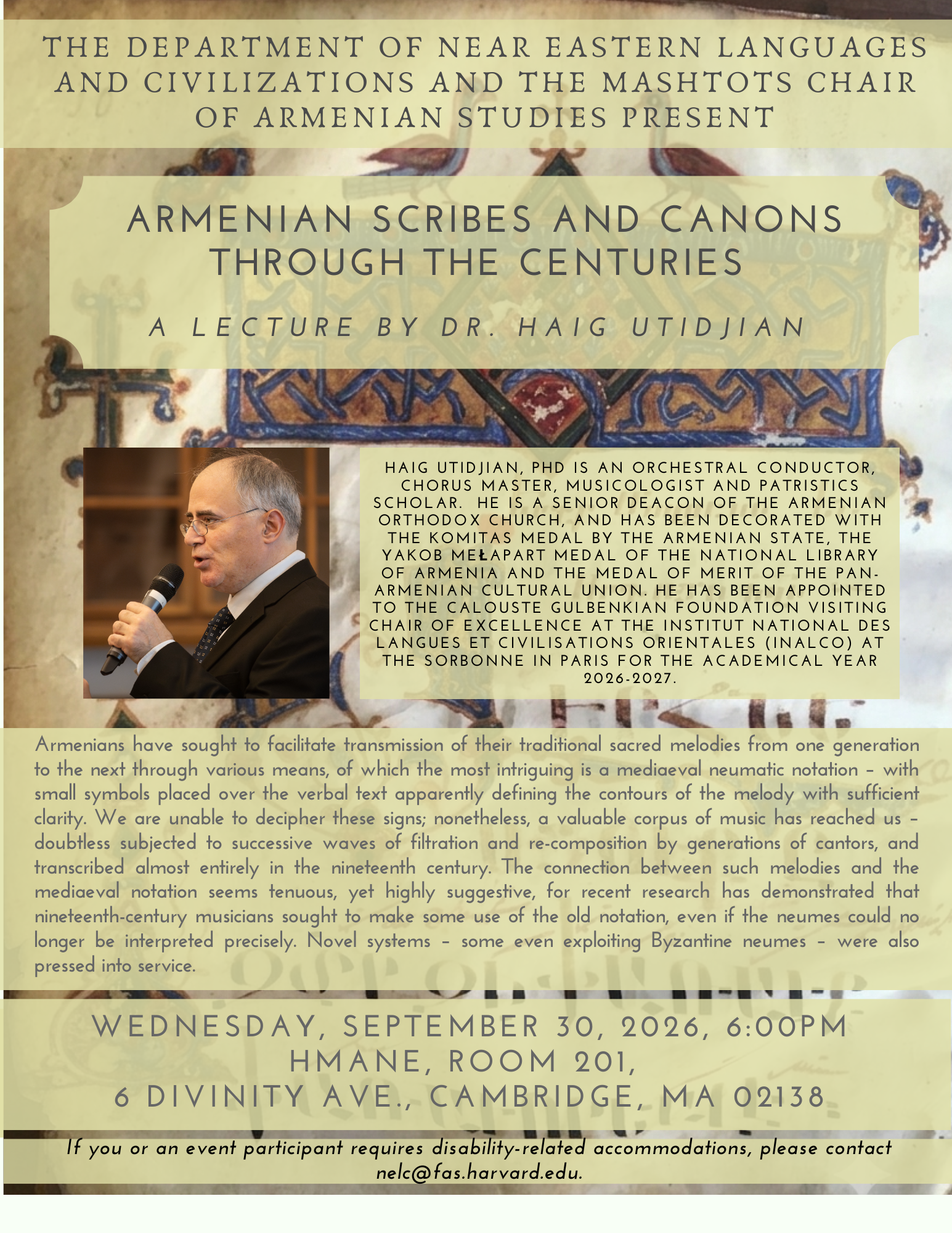 Utidjian Lecture Fall 2026 