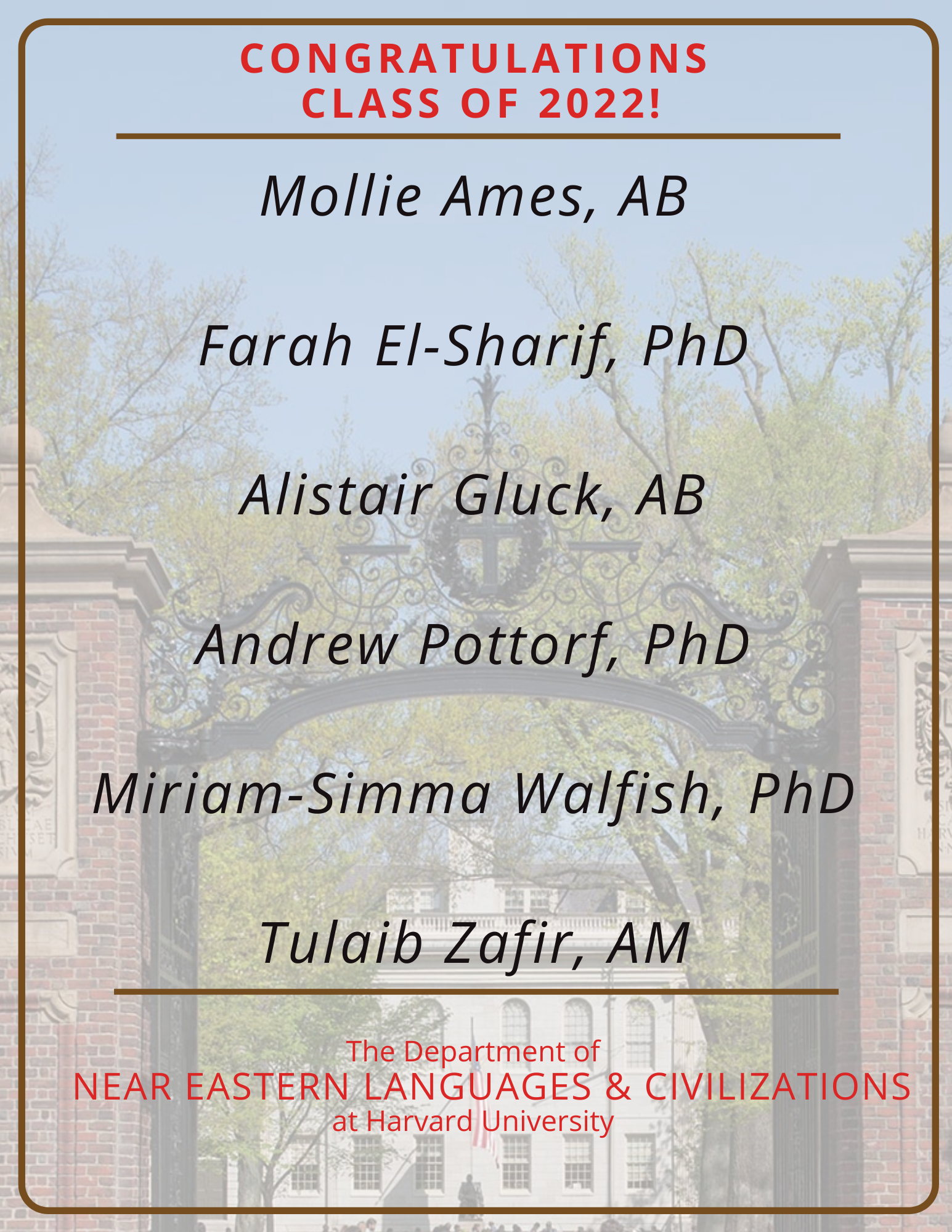 Congratulations Class of 2022